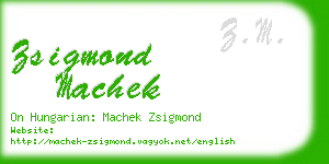 zsigmond machek business card